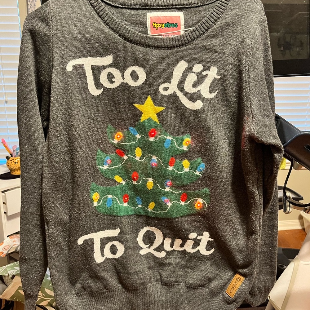 Tipsy Elves Grey Christmas Sweater